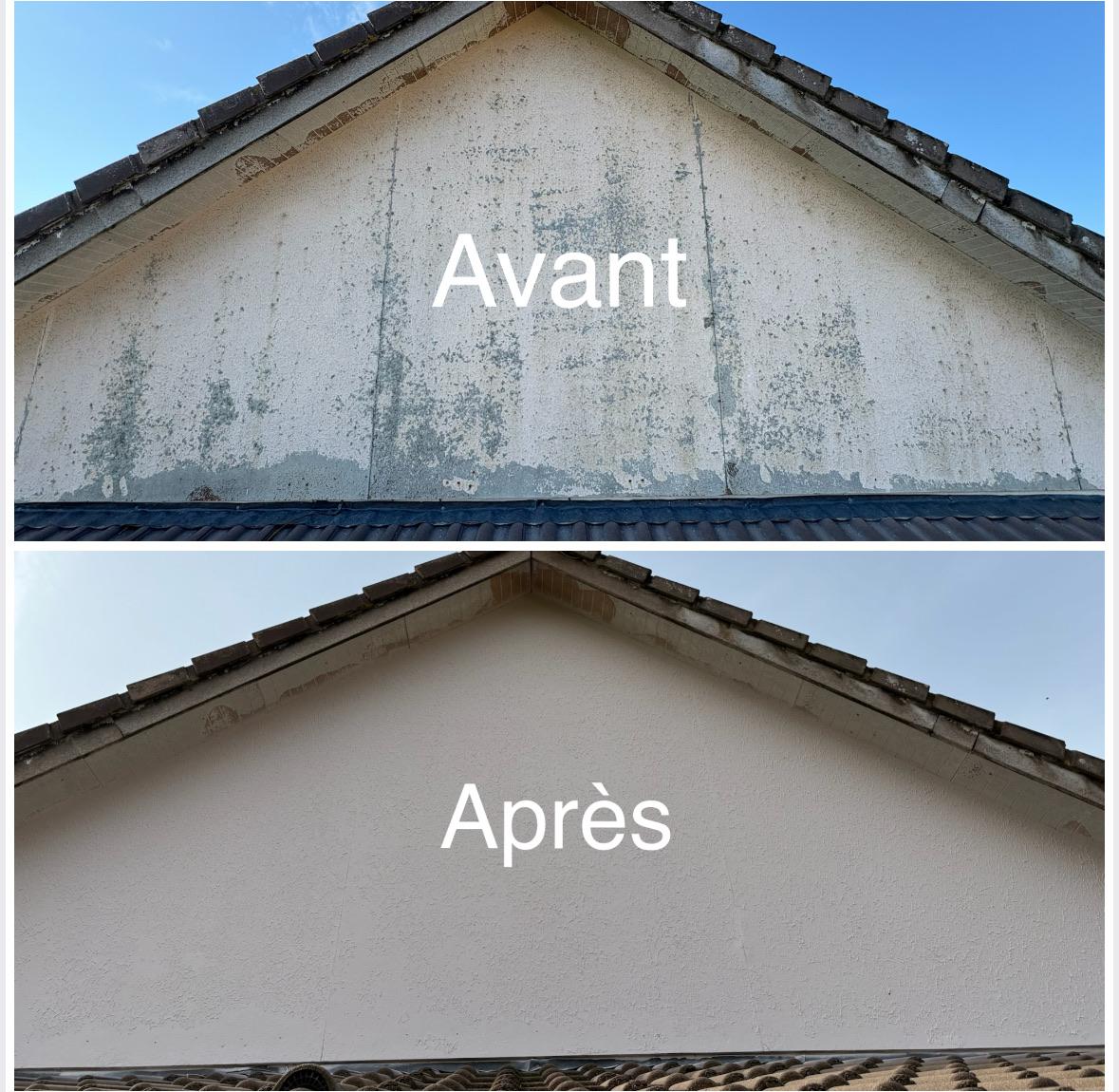 Nettoyage et remise en peinture du pignon
